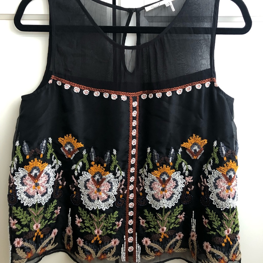 WOMENS floral embellished tank